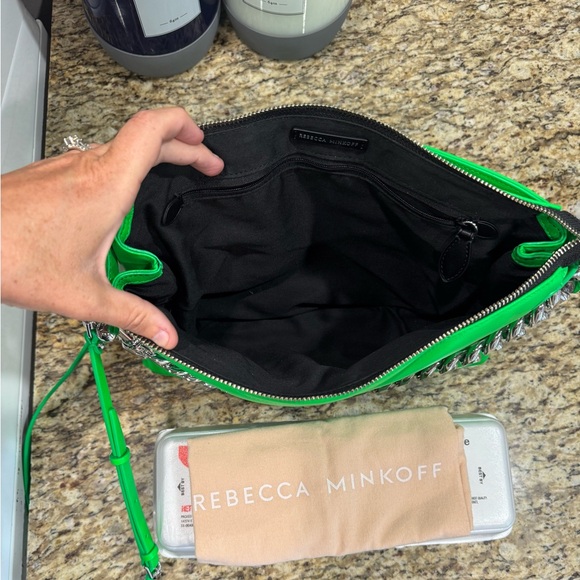 Rebecca Minkoff Edie Maxi Crossbody Neon Green Bag. - Picture 8 of 9